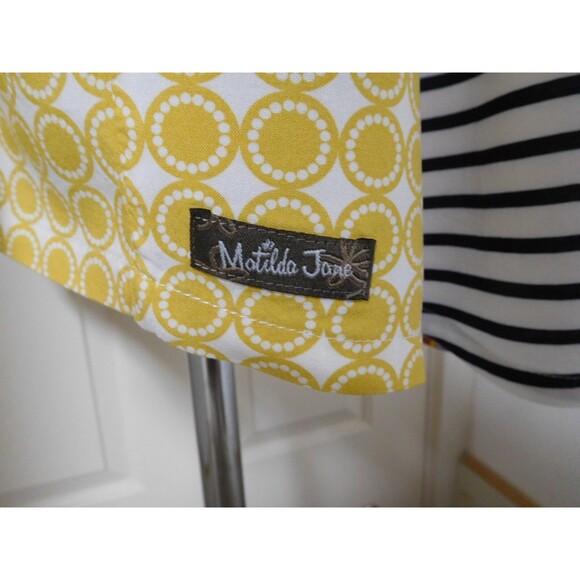 Darling Wmn's MATILDA JANE "Golden Key" A-Line Floral/Geo/Striped Shift Dress M - Picture 7 of 12